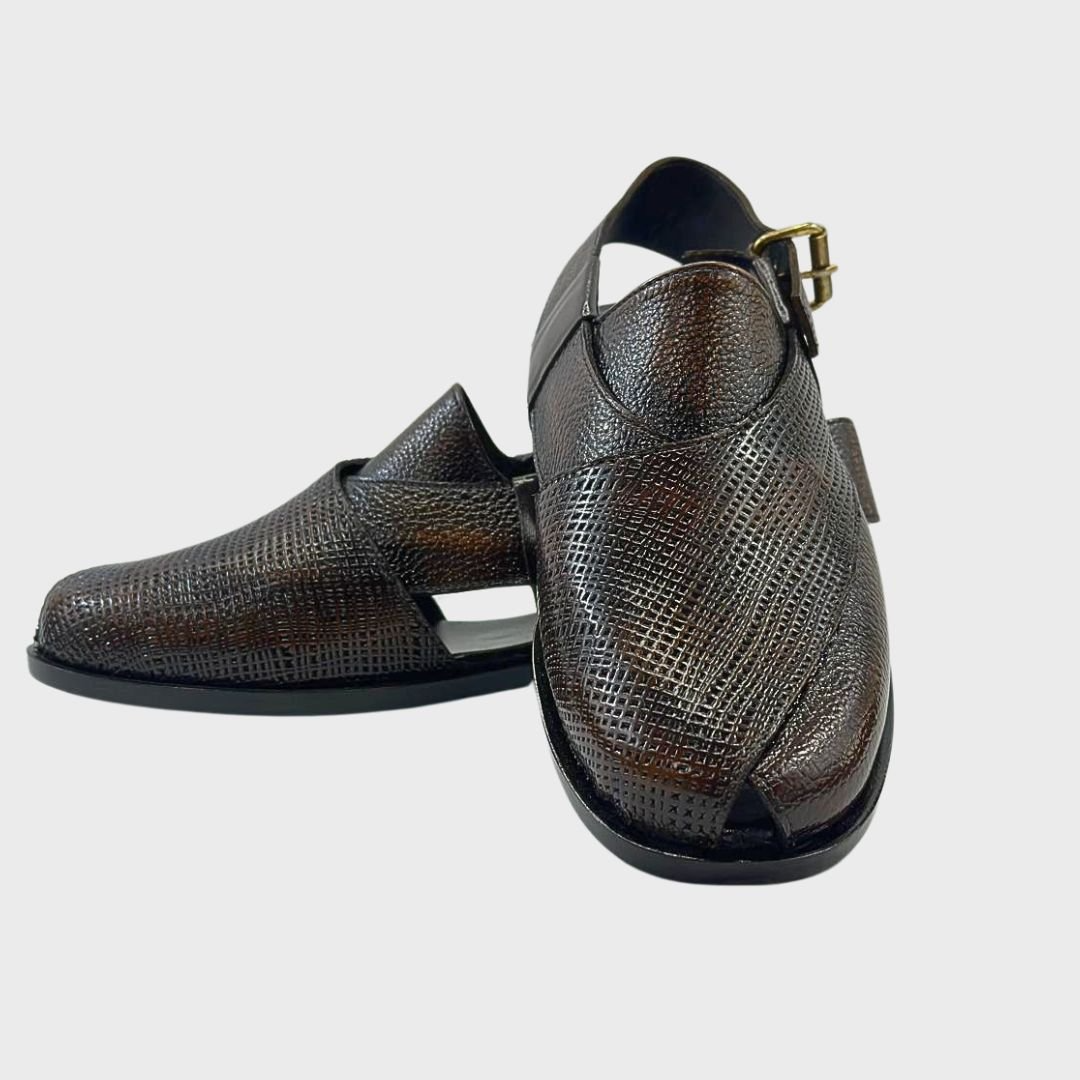 WalkinStyles – Stylish Brown Peshawari Chappal