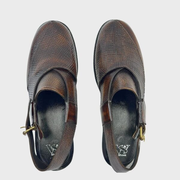 WalkinStyles – Stylish Brown Peshawari Chappal